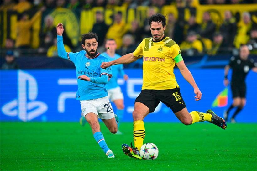 Mats Hummels und der BVB können nach dem 0:0 gegen Manchester City fürs Achtelfinale planen
