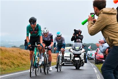 Mats Wenzel war am Sonntag erneut in der Ausreißergruppe der Tour of Britain
