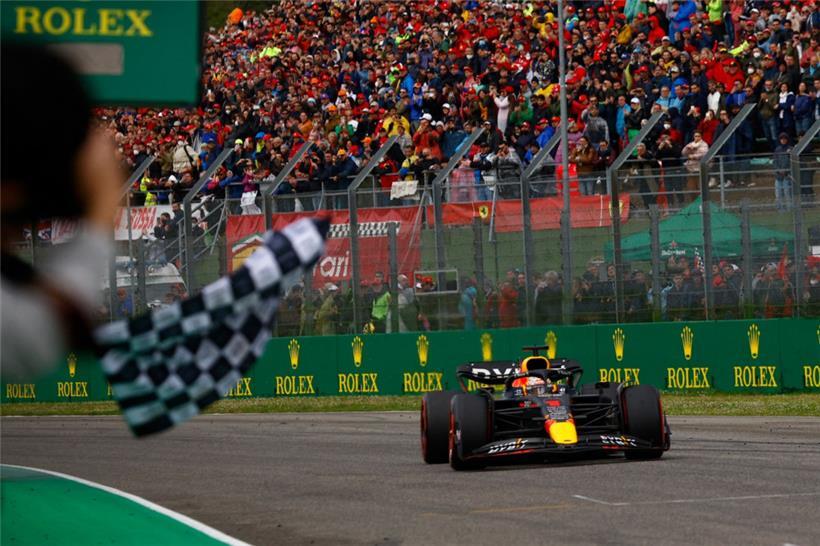 Max Verstappen (Red Bull) jubelte beim Ferrari-Heimspiel 
