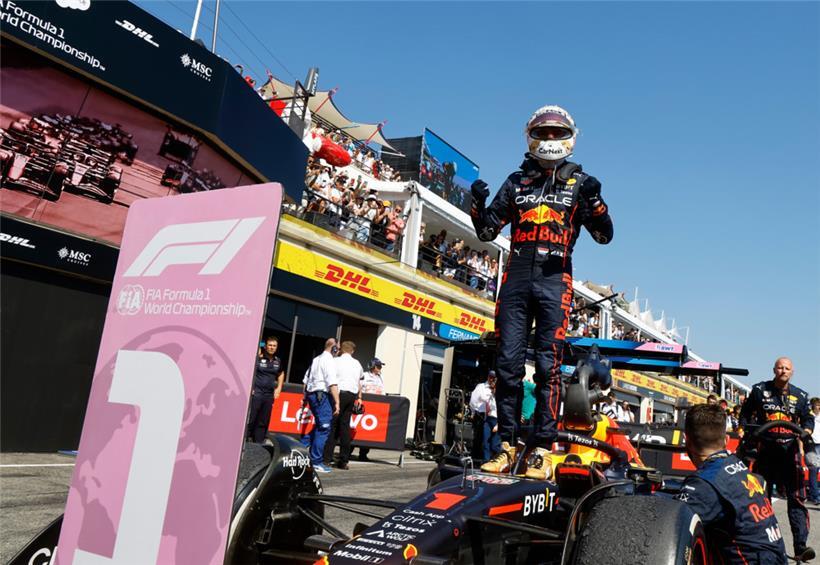 Max Verstappen durfte beim Großen Preis von Frankreich über Platz eins jubeln
