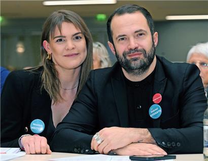 Maxime Miltgen und Gabriel Boisanté, die beiden Spitzenkandidaten der LSAP in der Hauptstadt
