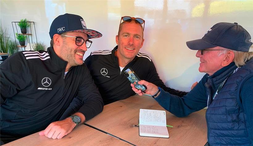 Maximilian Götz (l.) und Maxime Martin (M.) beim Tageblatt-Interview
