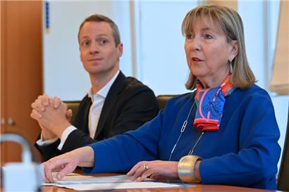 Meinen, mit einer Gemeindepolizei die Sicherheitsprobleme in Luxemburg-Stadt lösen zu können: Serge WIlmes und Lydie Polfer
