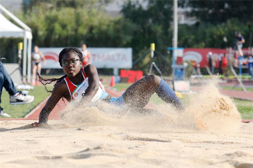 Melody Koffi (Dreisprung) holte mit 12,37 Metern Bronze
