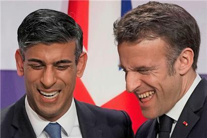 „Merci, mon ami“: Sunak und Macron am Freitag im Élysée-Palast
