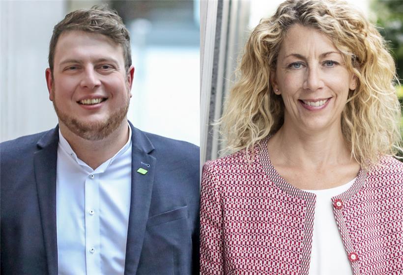 Meris Šehović (links) und Joëlle Welfring führen die Wahlliste der Grünen in Luxemburgs Süden an

