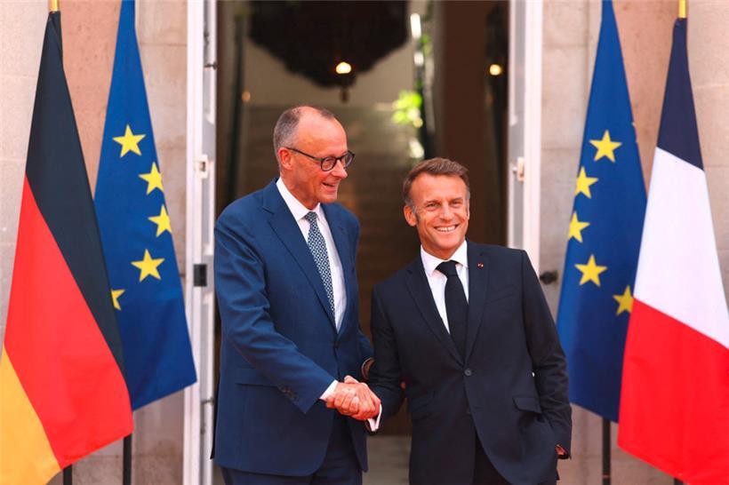 Merz und Macron betonen die gute Zusammenarbeit beide Länder
