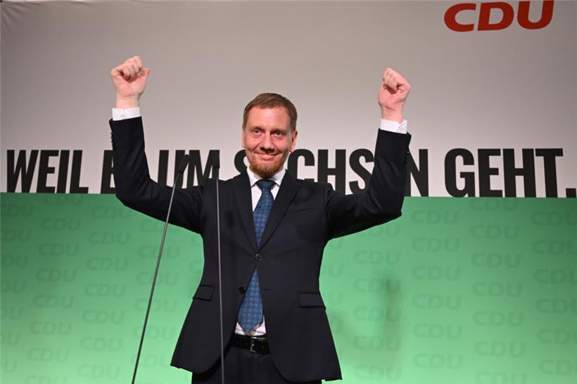 Michael Kretschmer (CDU), amtierender Ministerpräsident von Sachsen und Spitzenkandidat
