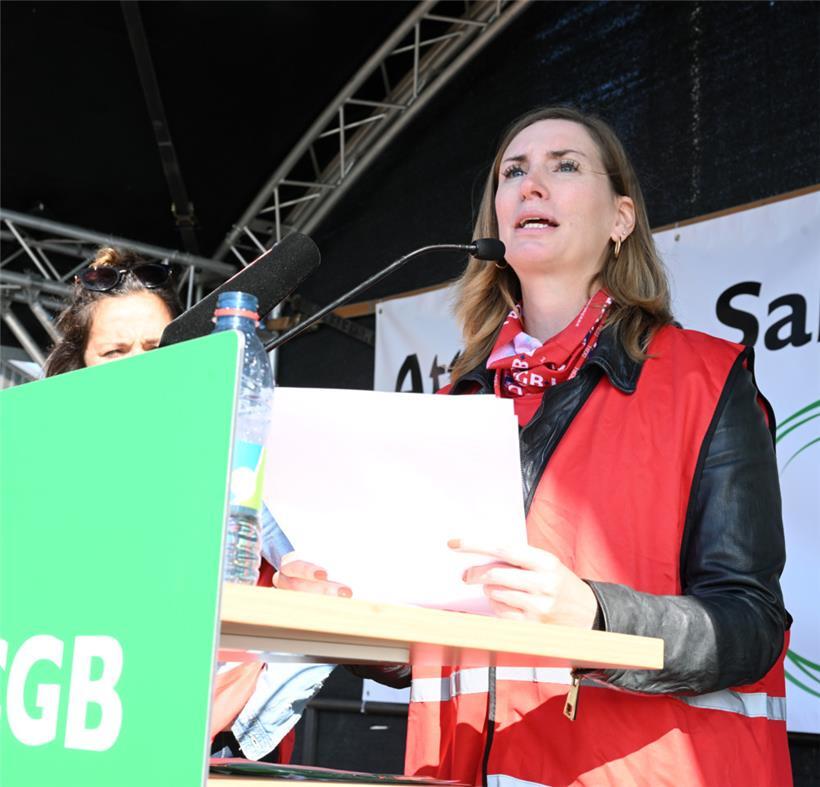 Michelle Cloos vom OGBL hält die Forderungen der Gewerkschaften für gerechtfertigt
