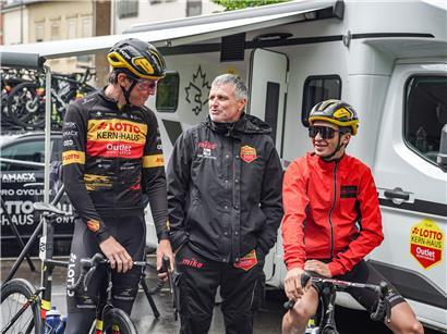 Mil Morang und Arno Wallenborn, Luxemburger Rennfahrer bei Lotto Kern-Haus Outlet Montabaur Team
