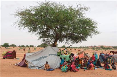 Mindestens 20.000 Menschen aus dem Sudan sollen sich im benachbarten Tschad in Sicherheit gebracht haben
