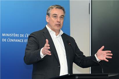 Minister Claude Meisch präsentierte sein Konzept, um Kinder und Jugendliche dazu zu bringen, sich mehr zu bewegen und sich kreativ zu betätigen
