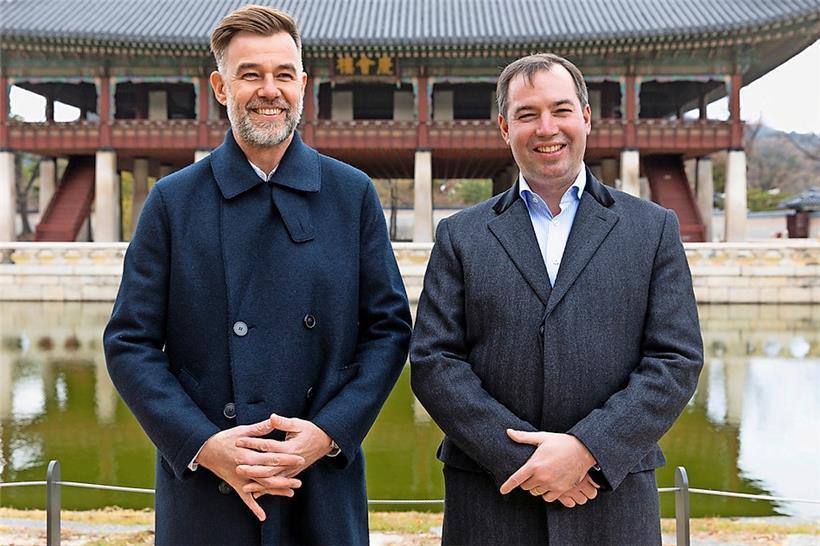 Minister Franz Fayot und Erbgroßherzog Guillaume auf Wirtschaftsmission