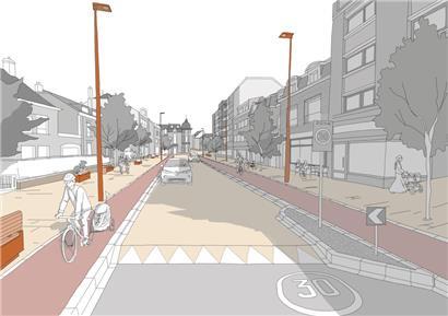 Mit Straßenverengungen und Erhebungen soll der Verkehr innerorts beruhigt werden
