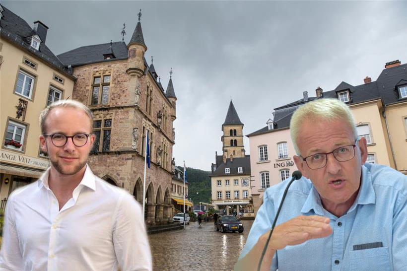 Mit dem Wechsel von Christophe Origer (l.) stehen der Echternacher Gemeinde um Bürgermeister Yves Wengler (r.) zahlreiche Diskussionen ins Haus
