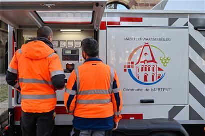 Mit diesem Notstromaggregat funktioniert im Fall der Fälle der Krisenstab im Rathaus – auch ohne Handys 
