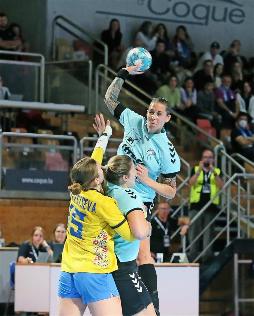 Mit fünf Treffern war Kapitänin Tina Welter die beste luxemburgische Torschützin
