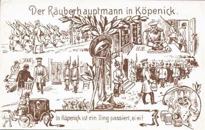 Mit seinem dreisten Coup wird der vermeintliche Hauptmann von Köpenick über die deutschen Grenzen hinaus ein Begriff
