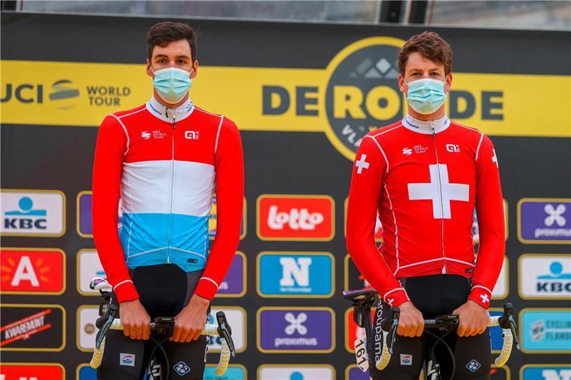 Mit zwei Landesmeistern trat Groupama-FDJ am Sonntag an – Kevin Geniets aus Luxemburg und Stefan Küng aus der Schweiz
