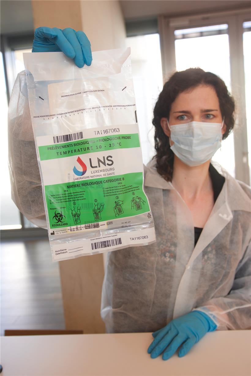 Mitarbeiter des LNS bereiten die 10.000 Testkits im Schichtdienst vor und verpac...