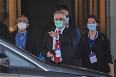 Mitglieder des WHO-Expertenteams im Januar in Wuhan
