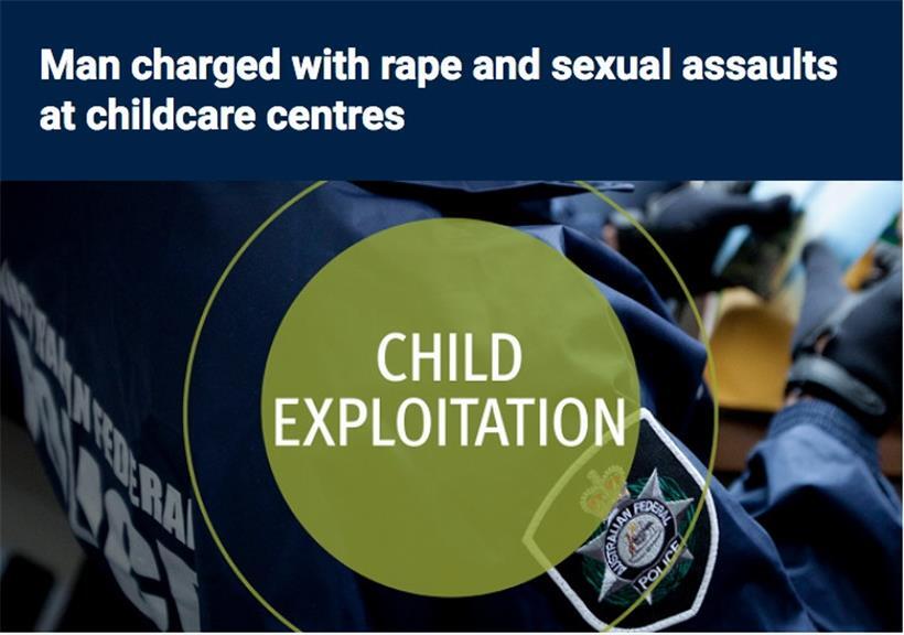 Mitteilung der australischen Bundespolizei zu dem Missbrauchsfall
