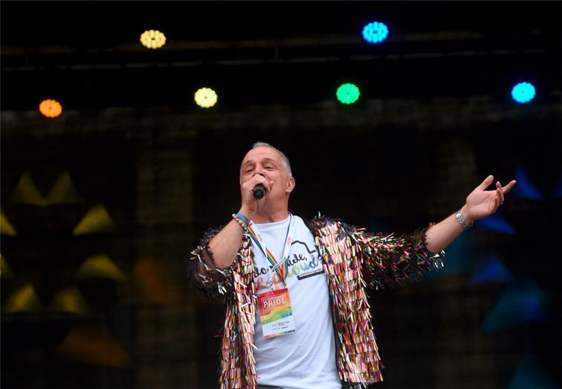 Moderator: Dominique Vitali bei der Luxembourg Pride 2019
