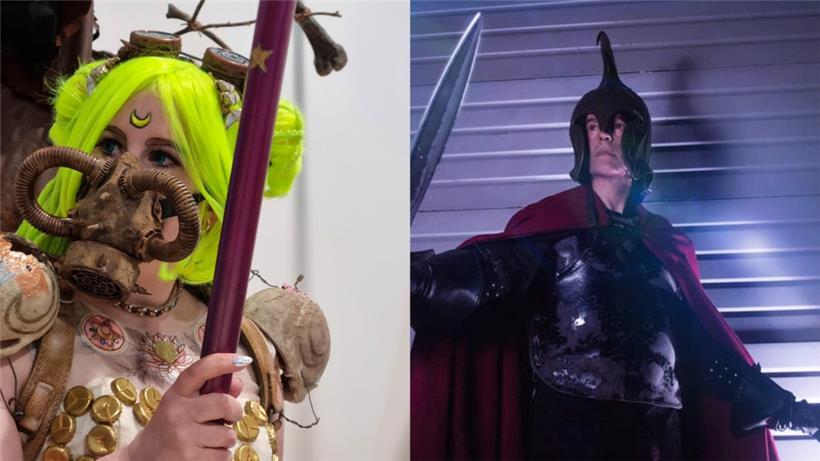 Mona aus dem Saarland und Raytan aus Belgien machen ihre Kostüme teilweise selbst
