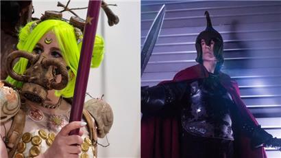 Mona aus dem Saarland und Raytan aus Belgien machen ihre Kostüme teilweise selbst
