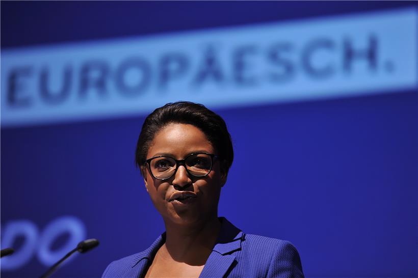 Monica Semedo während eines Parteikongresses im Jahr 2019
