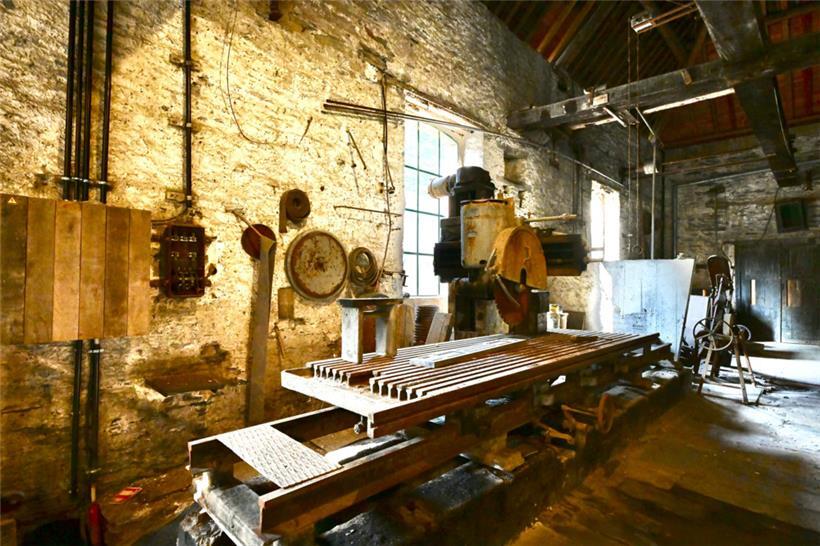 Museum: ein Teil der Anlage zur Verarbeitung der Schiefertafeln