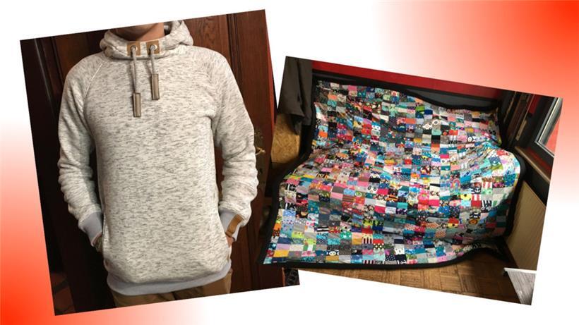 Myriam näht alles selbst, von der Unterwäsche bis hin zum Mantel
