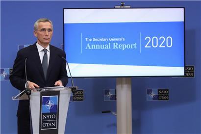 NATO-Generalsekretär Jens Stoltenberg präsentierte gestern den Jahresbericht für 2020 der Militärallianz
