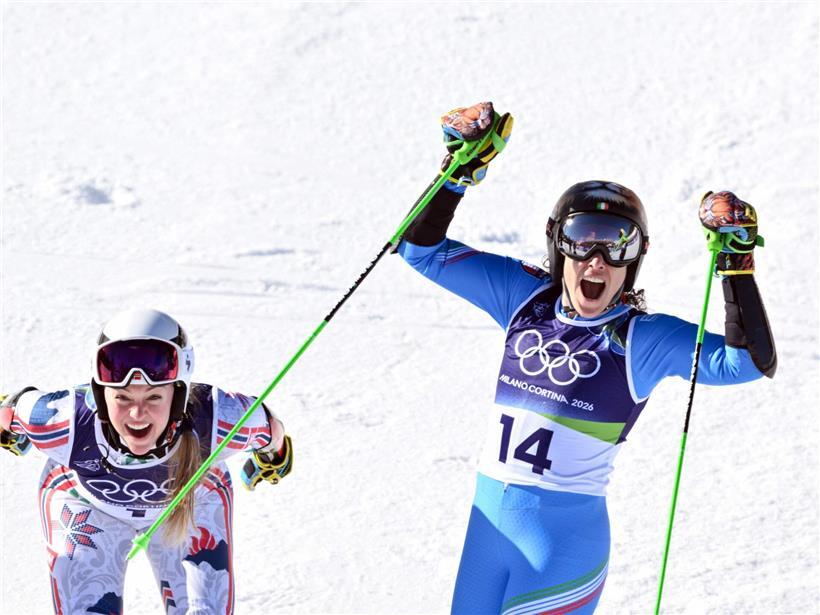 Federica Brignone nach schwerem Sturz 2025 mit Goldmedaille bei den Olympischen Winterspielen in Cortina d’Ampezzo