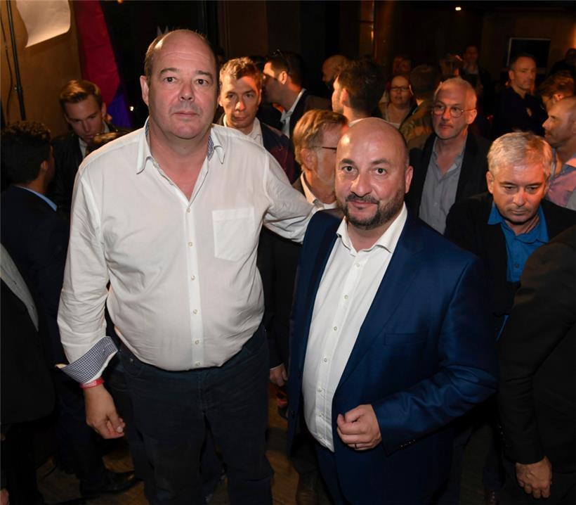 Nach der Wahlschlappe: Parteichef Claude Haagen und Vizepremier Étienne Schneider im Melusina, Oktober 2018
