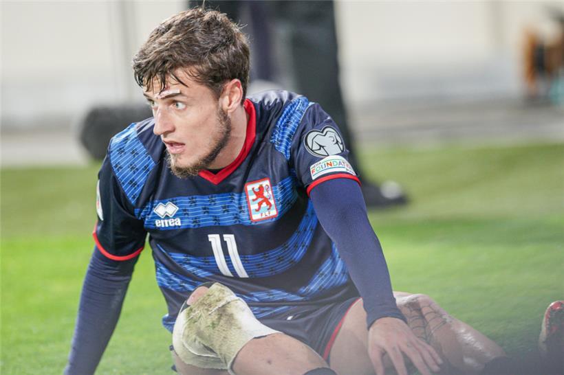 Nach seinem Kreuzbandriss stand Vincent Thill erstmals wieder für den FK Sabah auf dem Platz
