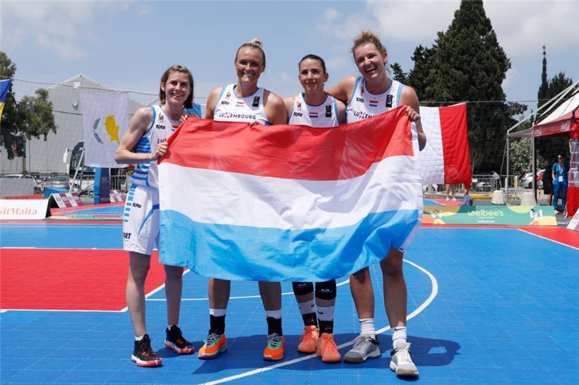 Nadia Mossong (2.v.r.) ist die einzige Spielerin, die vom erfolgreichen 3×3-Team des letzten Jahres übrig geblieben ist
