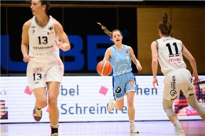 Nadine Bourg (in Blau) läuft seit 2015 für die Résidence Walferdingen auf
