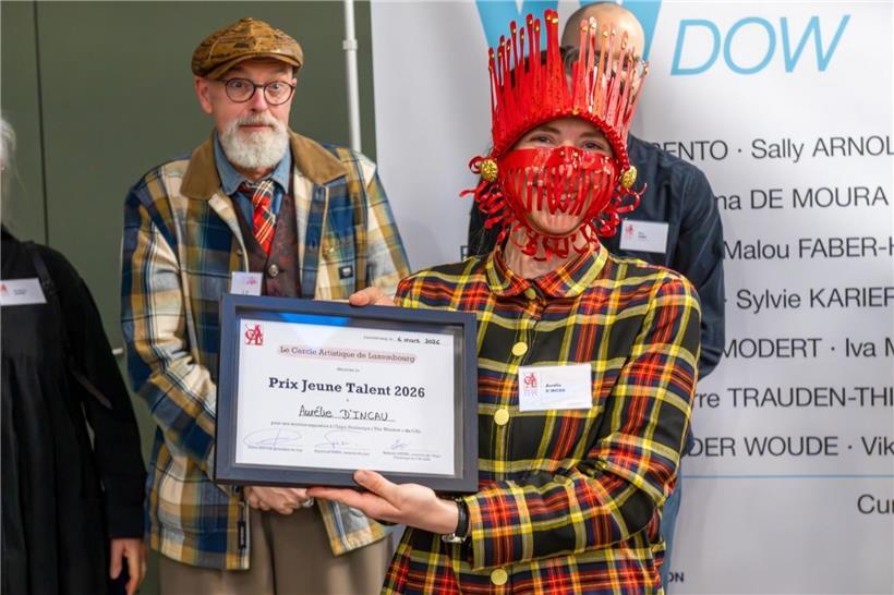 Nahm den Preis mit kreativem Kopfschmuck entgegen: Aurélie D'Incau