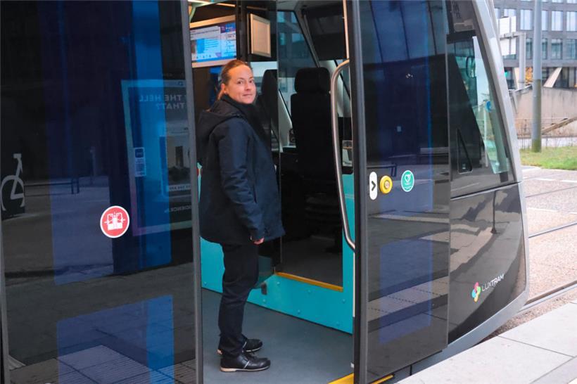 Natascha Laux arbeitet als Tramfahrerin für Luxtram

