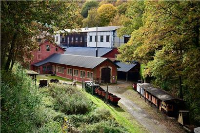 Natur und Industriekultur im Ellergronn: Fast die gesamte Grubenanlage ist erhalten geblieben und kann täglich besichtigt werden.
