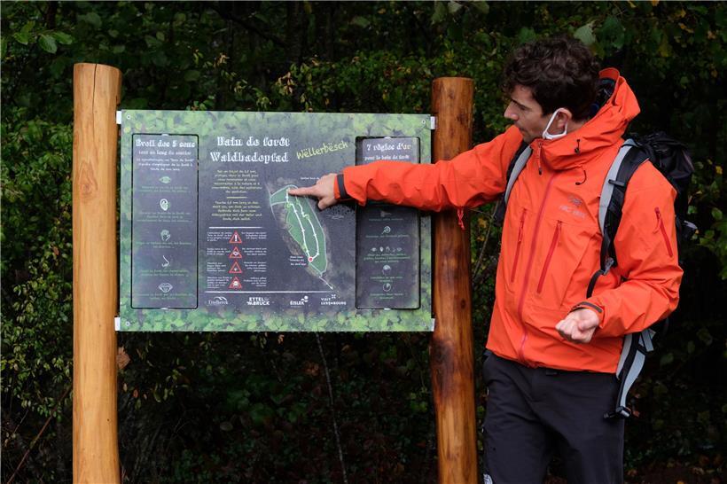 Naturtherapeut Eric Brisbare erläutert das Waldbaden

