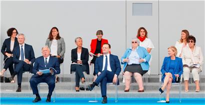 Neben dem deutschen Gesundheitsminister Jens Spahn war Paulette Lenert einer der Ehrengäste auf der Tribüne.

