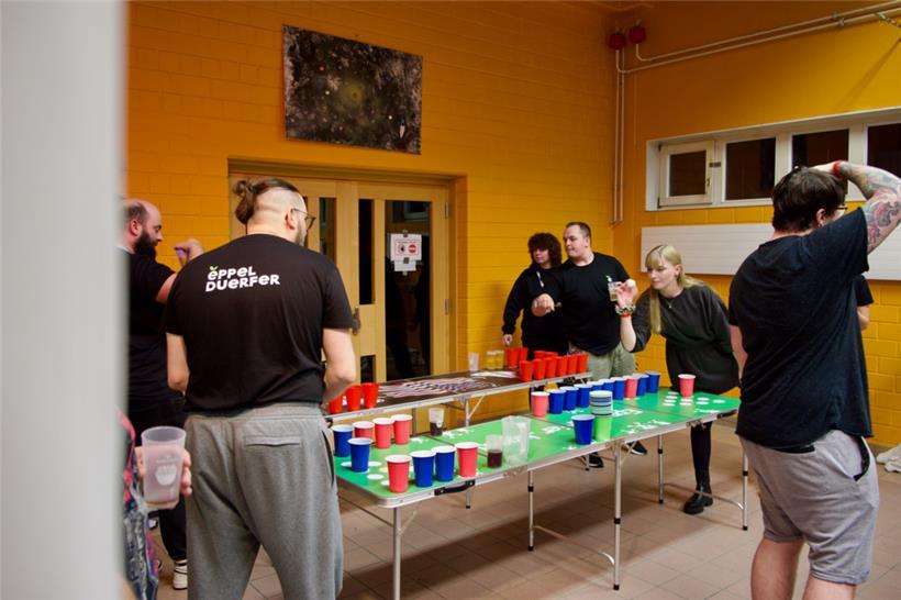 Neben den Online-Games gab es auch ein Bierpong-Turnier