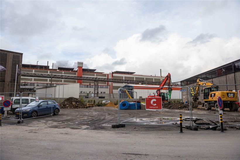 Neben den Parkplätzen werden auch Grünflächen angelegt
