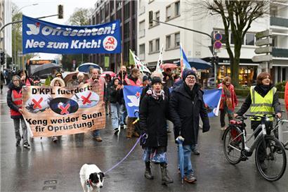 Nein zum Krieg: Der Ostermarsch der „Friddensplattform“ und des „Comité pour une paix juste au Proche-Orient“ im vergangenen Jahr
