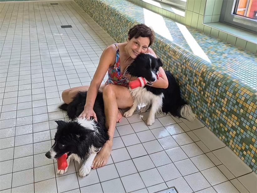 Nelly Thilges mit Boy (7) und Amiro (2)