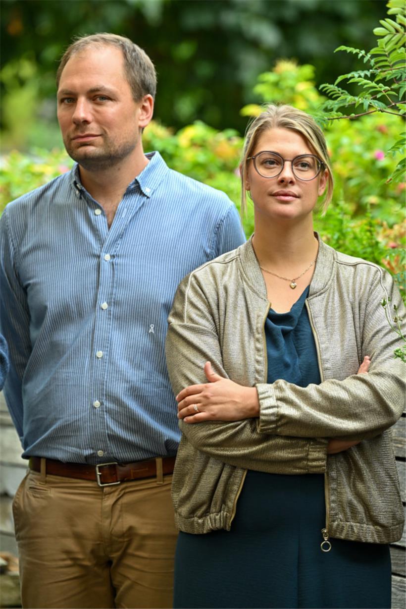 Neue und alte Parteispitze: François Benoy (l.) und Djuna Bernard
