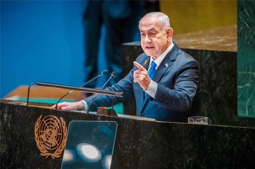 New York: Benjamin Netanjahu, Ministerpräsident von Israel, spricht in der 79. Generaldebatte der UN-Vollversammlung
