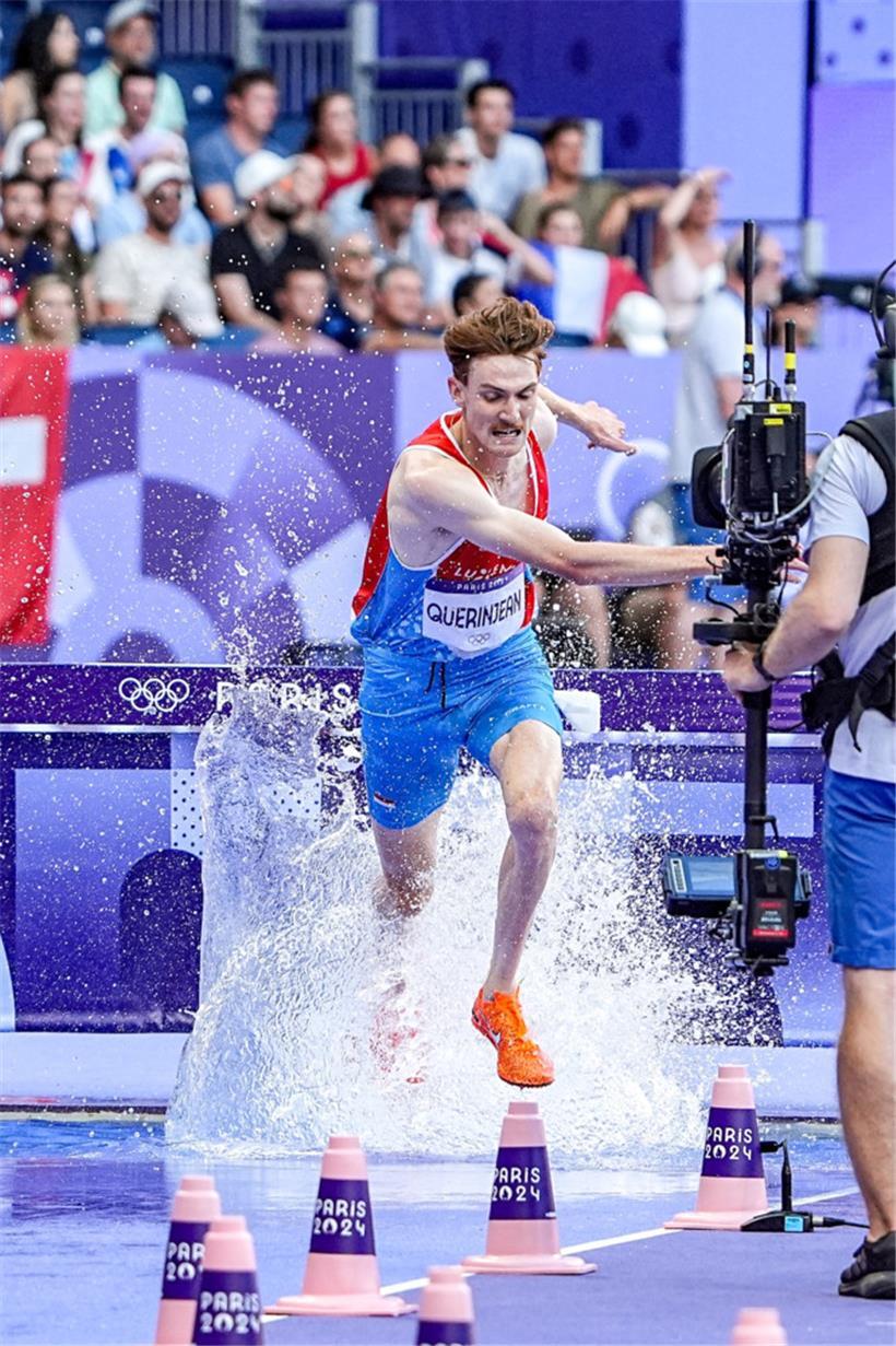 Newcomer Ruben Querinjean feierte seine Olympia-Premiere über 3.000 Metern Steep...